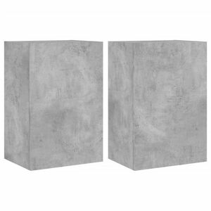 vidaXL 2 db betonszürke szerelt fa fali TV-szekrény 40, 5 x 30 x 60 cm kép