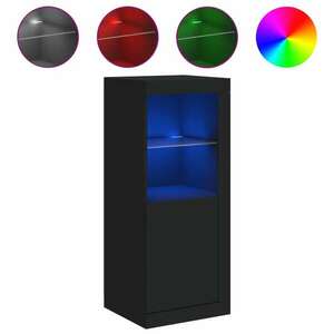 vidaXL fekete tálalószekrény LED-világítással 41 x 37 x 100 cm kép
