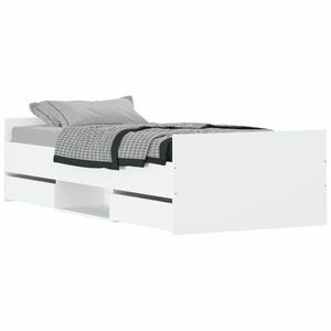 vidaXL fehér ágykeret fej- és lábtámlával 100 x 200 cm kép