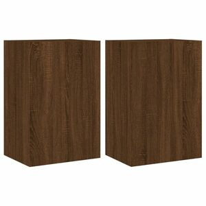 vidaXL 2 db barna tölgy szerelt fa fali TV-szekrény 40, 5 x 30 x 60 cm kép