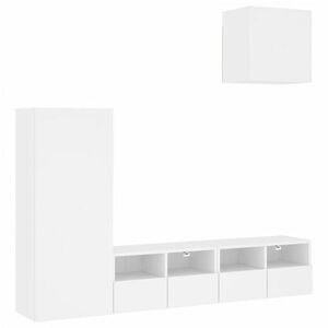 vidaXL 4 darab fehér szerelt fa fali TV-bútor kép