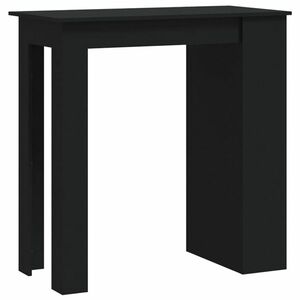 vidaXL fekete forgácslap bárasztal tárolórekesszel 102 x 50 x 103, 5 cm kép