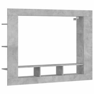 vidaXL betonszürke szerelt fa TV-szekrény 152x22x113 cm kép