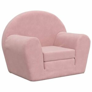 vidaXL rózsaszín puha plüss gyerek kanapéágy kép