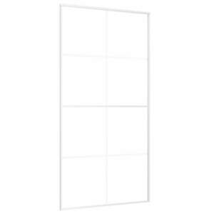 vidaXL fehér matt ESG üveg és alumínium tolóajtó 102, 5x205 cm kép