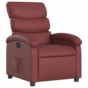 vidaXL bordó műbőr dönthető fotel kép