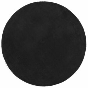 vidaXL HUARTE fekete rövid szálú puha és mosható szőnyeg Ø 120 cm kép