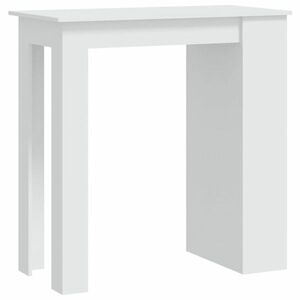 vidaXL fehér forgácslap bárasztal tárolórekesszel 102 x 50 x 103, 5 cm kép