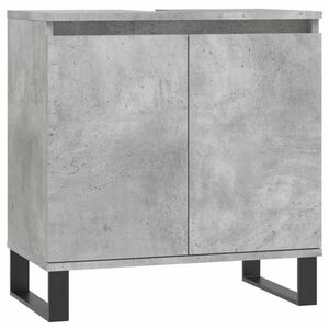 vidaXL betonszürke szerelt fa fürdőszobaszekrény 58x33x60 cm kép