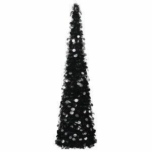 vidaXL fekete pop-up PET műkarácsonyfa 180 cm kép