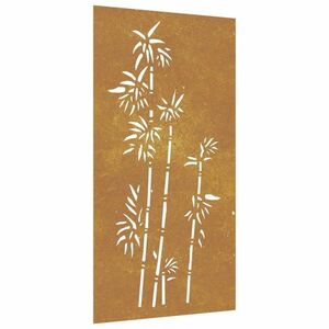 vidaXL bambuszmintás corten acél kerti faldísz 105 x 55 cm kép