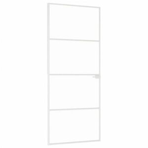 vidaXL fehér edzett üveg és alumínium vékony beltéri ajtó 83x201, 5 cm kép