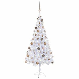 vidaXL megvilágított műkarácsonyfa 620 ággal gömb szettel 180 cm kép