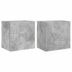 vidaXL 2 db betonszürke szerelt fa fali TV-szekrény 40, 5 x 30 x 40 cm kép