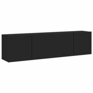 vidaXL 2 db fekete falra szerelhető TV-szekrény 80 x 30 x 41 cm kép