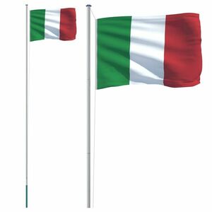vidaXL alumínium olasz zászló és rúd 6, 23 m kép