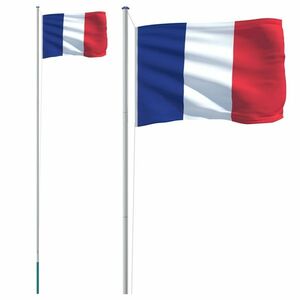 vidaXL alumínium francia zászló és rúd 6, 23 m kép