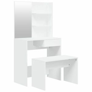 vidaXL fehér fésülködőasztal-szett 74, 5x40 x 141 cm kép