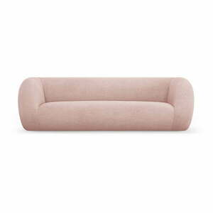 Világos rózsaszín buklé kanapé 230 cm Essen – Cosmopolitan Design kép