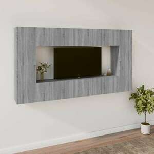 4 db szürke sonoma színű szerelt fa tv-szekrény 80 x 30 x 30 cm kép