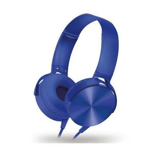 Vezetékes fejhallgató mikrofonnal kék kép