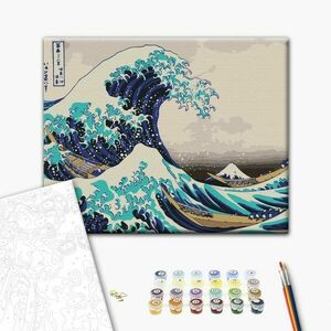 Festés szám szerint Kacušika Hokusai - A nagy hullám Kanagawánál kép