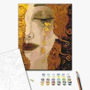 Festés szám szerint inspiráció G. Klimt - Arany könnyek kép