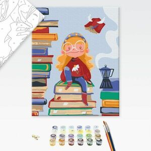 Festés szám szerint gyerekeknek könyvmoly kép