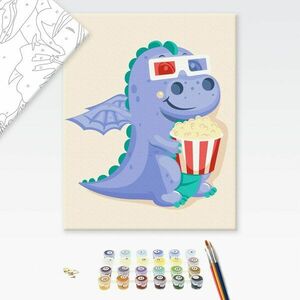 Festés szám szerint gyerekeknek sárkányos popcorn kép