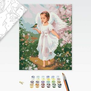 Festés szám szerint angyal madárkával kép