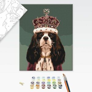 Festés szám szerint kutya koronával kép
