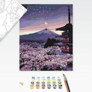 Festés szám szerint varázslatos este Japánban kép
