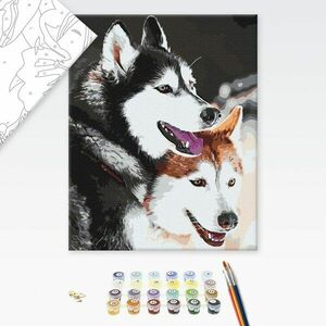 Festés szám szerint husky kutyák kép