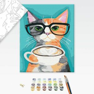 Festés szám szerint macska kávén kép