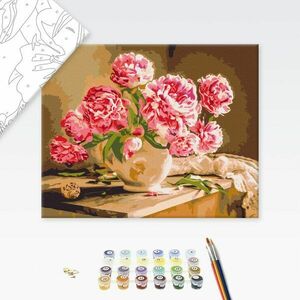 Festés szám szerint pünkösdi rózsák otthonos környezetben kép