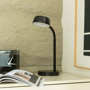 Lindby Tijan LED asztali lámpa, fekete, hajlítható karral kép