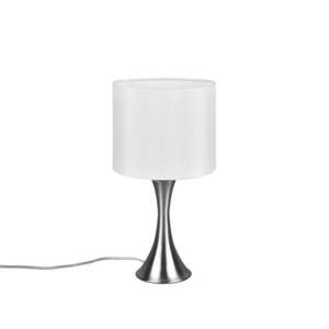 Sabia asztali lámpa, Ø 20 cm, fehér/nikkel kép