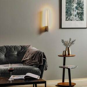 Quitani LED fali lámpa Tolu, függőleges, nikkel, magasság 45 cm kép