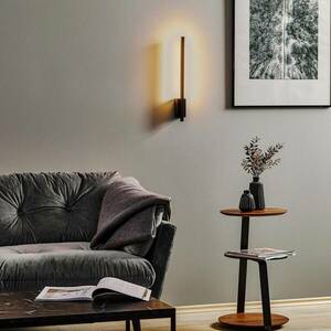 Quitani LED fali lámpa Tolu, függőleges, fekete, magasság 45 cm kép