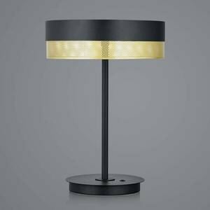 Hálós LED asztali lámpa, érintésvezérléssel, fekete/arany kép