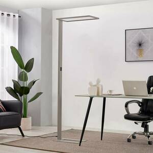 Prios Taronis LED irodai állólámpa, fényerőszabályzóval, ezüst színben kép