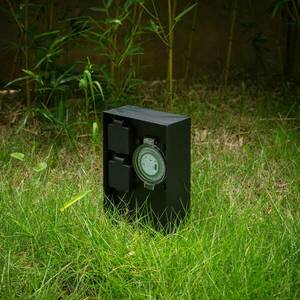 Prios Foranda villanyoszlop, 2 időzítő fekete 23 cm kép