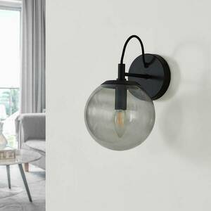 Lucande Sotiana fali lámpa, üveggömb, fekete kép