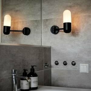 PR Home Zeta fürdőszobai fali lámpa, fekete, IP44, forgatható kép
