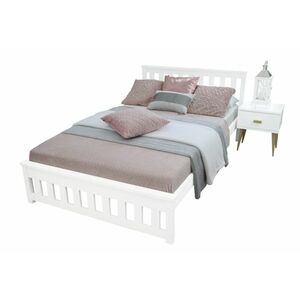 IGNAS ágy + ágyrács, 90x200, fehér kép