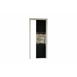LUMBA tolóajtó 70 + ajtókeret, 70x209, 7, fekete/fekete üveg kép