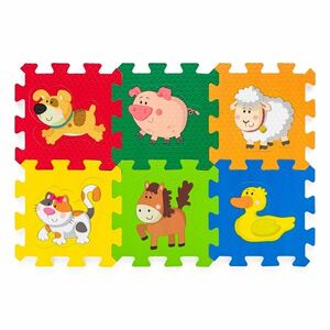Plastica habtapi puzzle állatokkal, 6 darabos kép