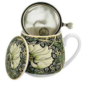 William Morris fémszűrős porcelán bögre tetővel 430 ml - díszdobo... kép