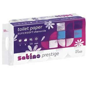 Prestige Kamilla 3 rétegű fehér 150 lapos 8 tekercs/csomag toalet... kép