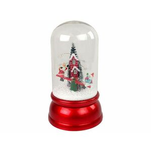 Karácsonyi dekoráció Snow Dome piros Mikulás dekoráció 12643 kép